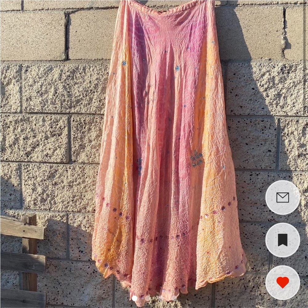 Vintage bohemian maxi skirt